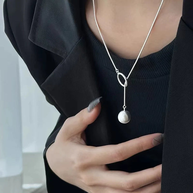 925シルバー ネックレス レディース サークル ボール ペンダント シンプル 上品 おしゃれ アクセサリー ジュエリー デイリー パーティー ギフト プレゼント ID1775