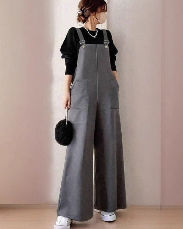 秋 サロペット オールインワン 大人可愛い レディース オーバーオール 大きいサイズ きれいめ 30代 40代 50代 ID1694