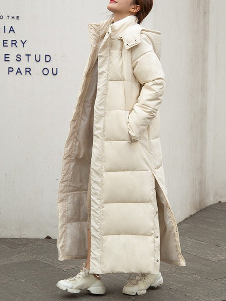 ロング 中綿コート レディース フード付き 軽量 防寒 あったか ゆったり 体型カバー シンプル カジュアル ロング丈 アウター 秋冬 新作 ID2171