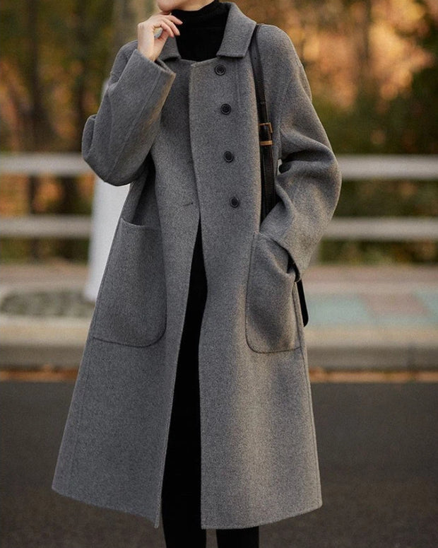 ロングコート レディース ウールタッチ 上品 シンプル 通勤 きれいめ 大人エレガント アウター 秋冬 ID2284