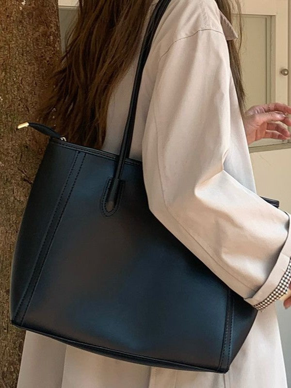 大容量 トートバッグ レディース 通勤 通学 A4収納 肩掛け シンプル 上品 おしゃれ ビジネス カジュアル マザーズバッグ ハンドバッグ ショルダーバッグ ID1776