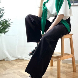 【244】[売れ筋1位獲得！]美シルエット ハイウエストルーズデニムパンツ レディース ストレート ワイドシルエット 着回し力抜群 2025春夏新作 韓国風 カジュアル