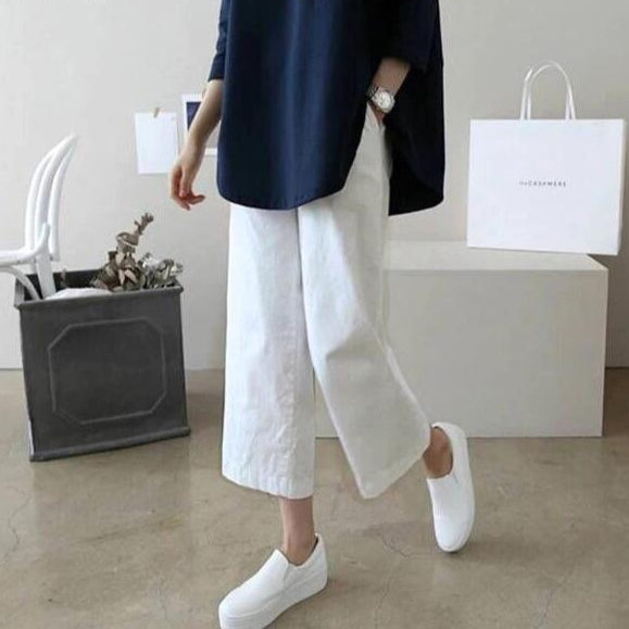 パンツ コットンリネン ゆったり カジュアル ナチュラル シンプルデザイン 涼感 ワイドシルエット おしゃれ きれいめ系 デイリーコーデ ID266