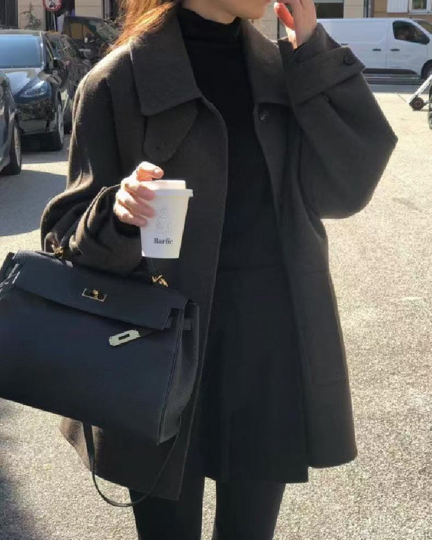 「年末前の大感謝祭」ウールコート アウター レディース Aライン ゆったり ショート丈 無地 通勤 きれいめ カジュアル 大人女子 秋冬 新作 ID2236