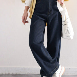 [売れ筋1位獲得！]美シルエット ハイウエストルーズデニムパンツ レディース ストレート ワイドシルエット 着回し力抜群 2025春夏新作 韓国風 カジュアル ID719