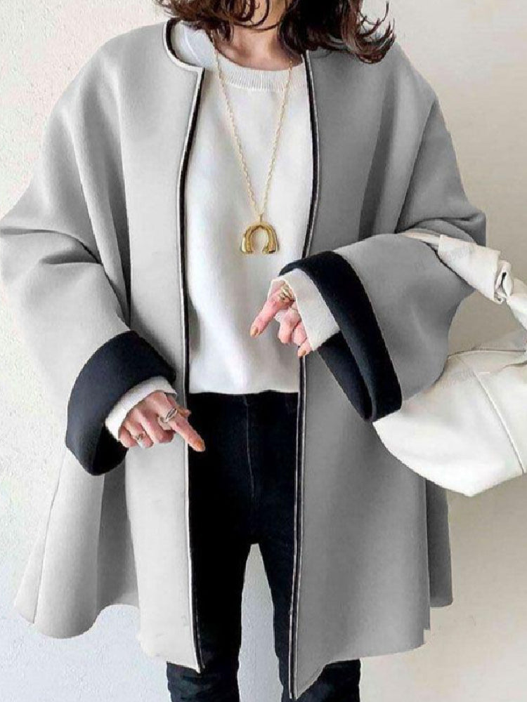 5色展開 ノーカラー コート レディース ロングコート アウター 無地 シンプル 上品 カジュアル 通勤コート オフィス 防寒 体型カバー 秋冬新作 ID1720