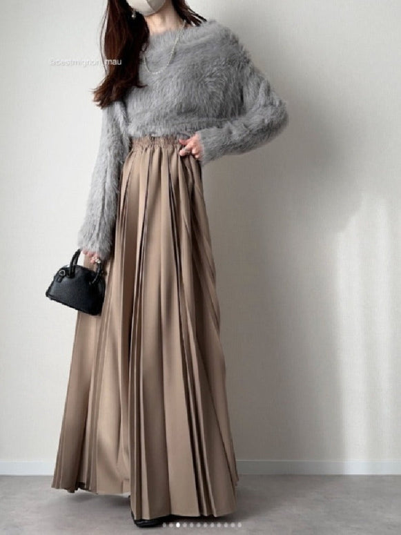 フェイクファー ニット レディース 長袖 ふわふわ 柔らか 暖かい シンプル おしゃれ きれいめ 大人可愛い トップス 秋冬 新作 ID1910