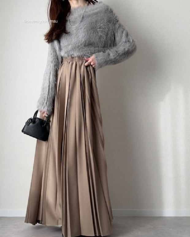 フェイクファー ニット レディース 長袖 ふわふわ 柔らか 暖かい シンプル おしゃれ きれいめ 大人可愛い トップス 秋冬 新作 ID1910