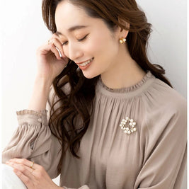 ランキング1位！ブローチ フォーマル 卒業式 卒園式 入学式 入園式 セレモニー ママスーツ パール キュービックジルコニア ピン 華やか 大人 上品 ゴールド シルバー チャコール ID1270