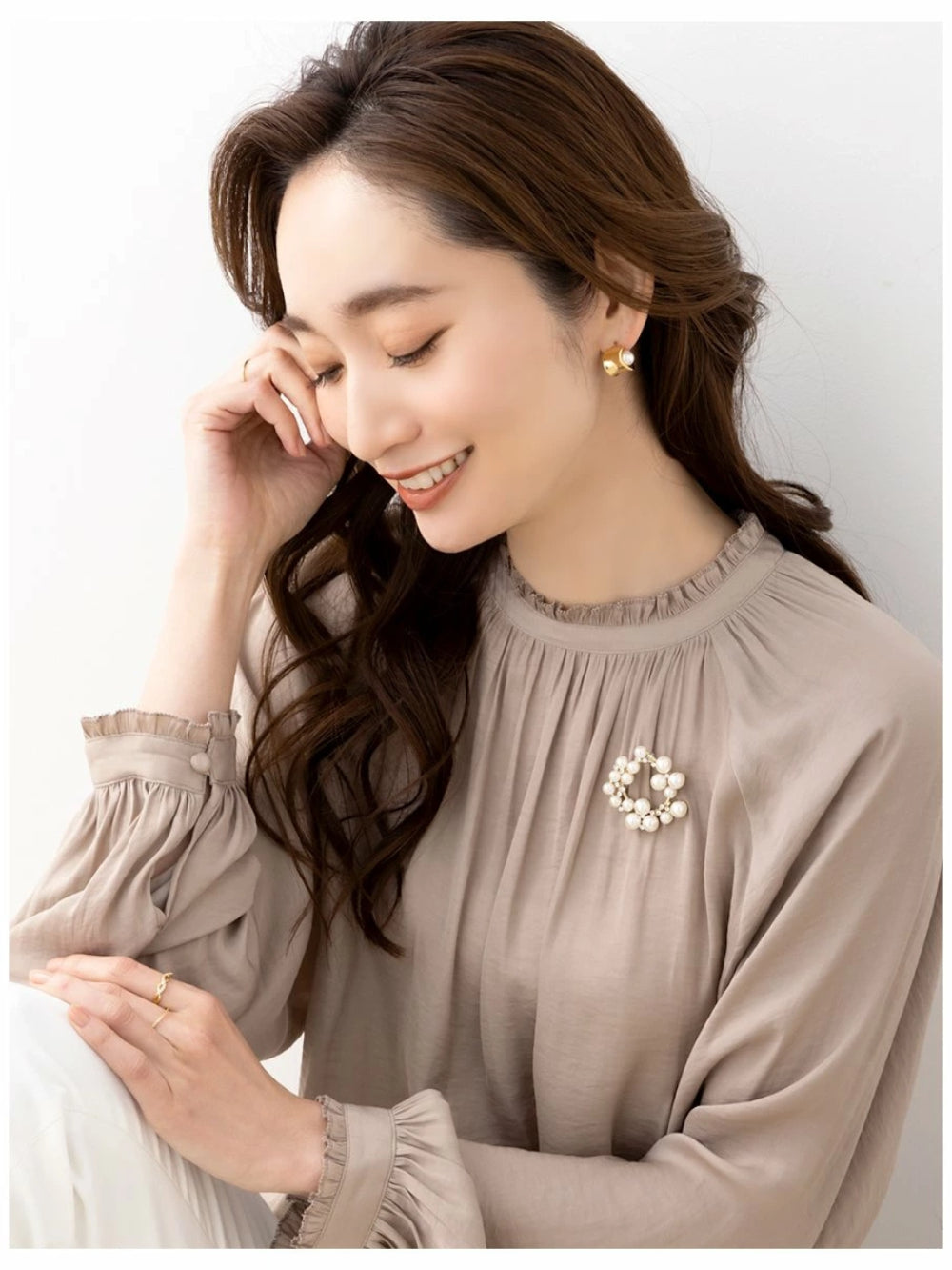 ランキング1位！ブローチ フォーマル 卒業式 卒園式 入学式 入園式 セレモニー ママスーツ パール キュービックジルコニア ピン 華やか 大人 上品 ゴールド シルバー チャコール ID1270