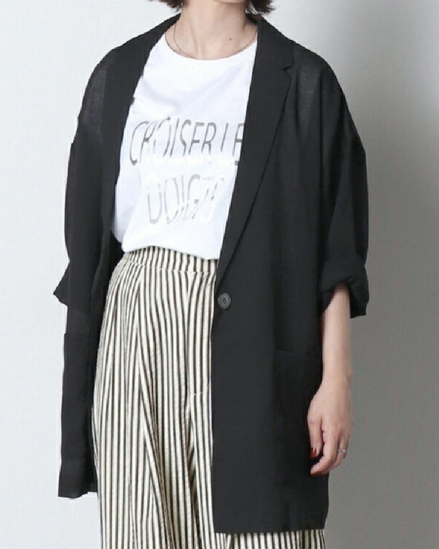 ジャケット レディース 秋 薄手 アウター 長袖 シンプル 無地 テーラードジャケット ゆったり 体型カバー おしゃれ カジュアル 通勤 オフィスカジュアル 羽織り 大人女子 人気 入学式 卒業式 入園式 4色展開 ID1379