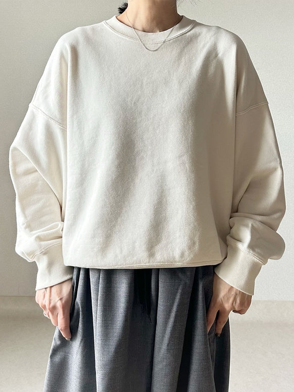 「半額セール対象」きれいめ 「 大人のスウェット 」 体型カバー スウェット トレーナー ビッグシルエット ゆる ぽわん袖 長袖 レディース スポーツ カジュアル ペアコーデ お揃い ID1900