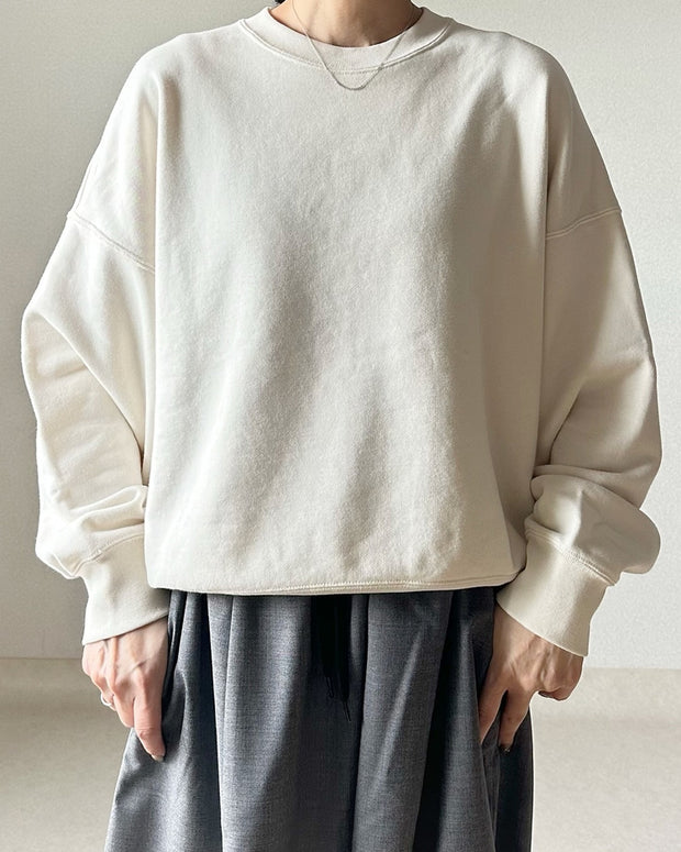 「半額セール対象」きれいめ 「 大人のスウェット 」 体型カバー スウェット トレーナー ビッグシルエット ゆる ぽわん袖 長袖 レディース スポーツ カジュアル ペアコーデ お揃い ID1900