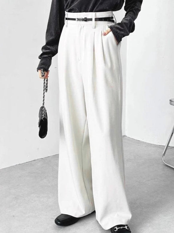 3色展開 ハイウエスト ワイドパンツ レディース ストレートパンツ ゆったり シンプル きれいめ カジュアル 通勤 通学 体型カバー お出かけ デート 人気 春秋 新作 ID1498