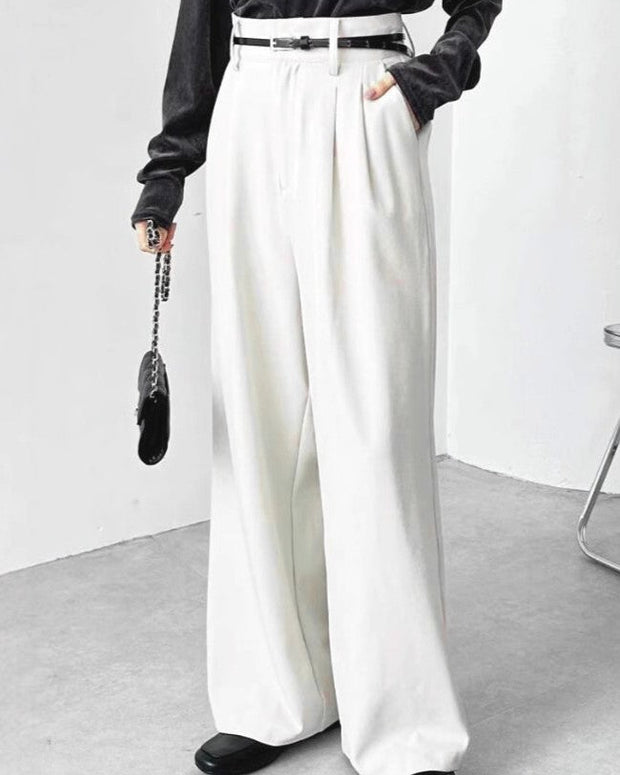 3色展開 ハイウエスト ワイドパンツ レディース ストレートパンツ ゆったり シンプル きれいめ カジュアル 通勤 通学 体型カバー お出かけ デート 人気 春秋 新作 ID1498