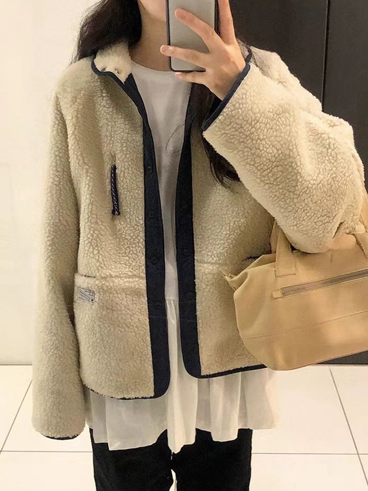 「大人気商品も値下げ中」2WAY ボアジャケット レディース リバーシブル アウター ふわもこ 防寒 カジュアル 軽量 ゆったり 体型カバー 秋冬 コーデ ID2194