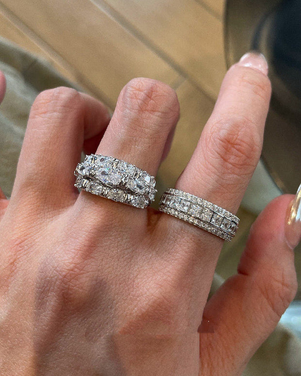 ジルコニアリング レディース フルエタニティリング 高級感 キラキラ おしゃれ 指輪 パーティー 結婚式 プレゼント ID1576