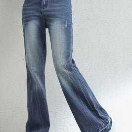 デニムパンツ レディース フレアパンツ ハイウエスト ワイドレッグ ジーンズ 美脚効果 カジュアル 着回し 通勤 通学 春夏秋 冬までロングシーズン対応 おしゃれ 人気 定番アイテム ID1630