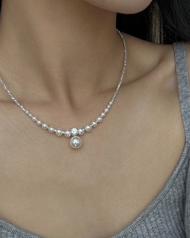 パールネックレス レディース 高級感 エレガント シンプル おしゃれ チョーカー 結婚式 パーティー プレゼント ギフト 人気 アクセサリー ID1575