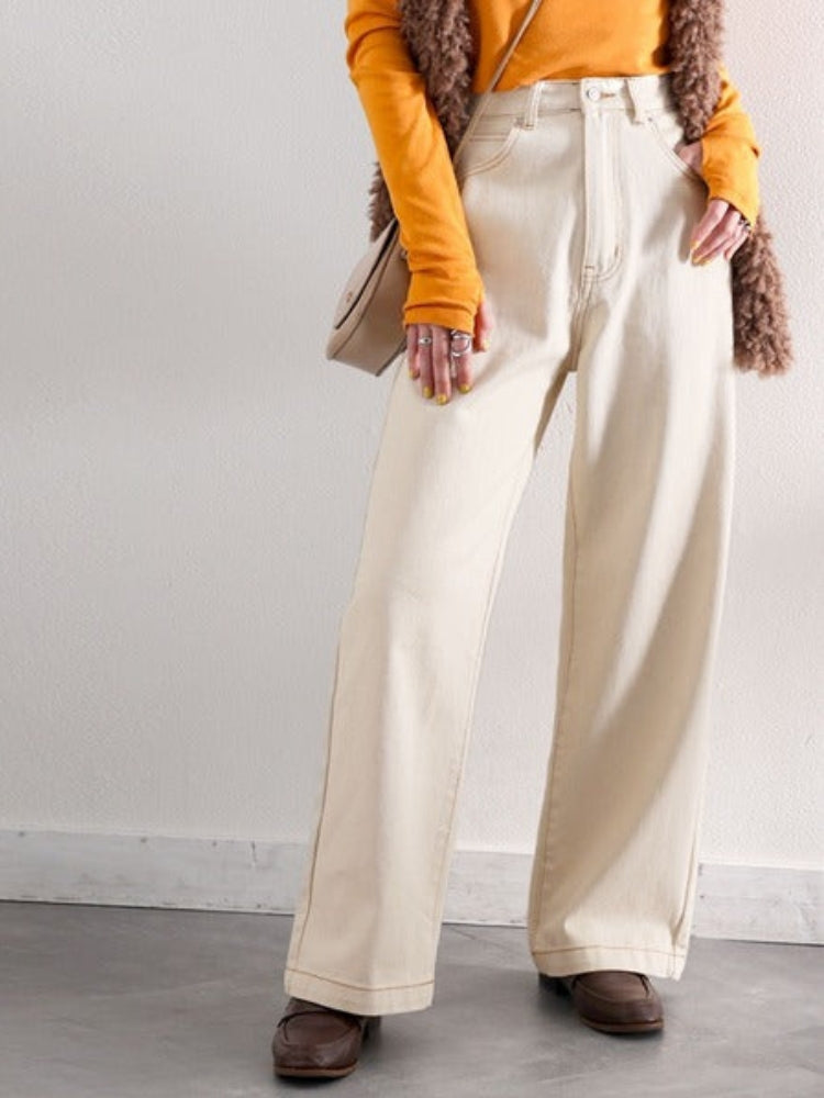 [売れ筋1位獲得！]美シルエット ハイウエストルーズデニムパンツ レディース ストレート ワイドシルエット 着回し力抜群 2025春夏新作 韓国風 カジュアル ID719