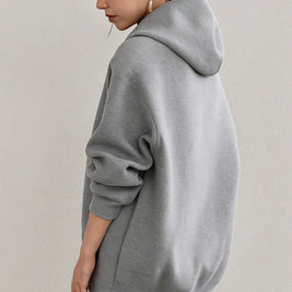 ジップパーカー レディース スウェット フーディー ゆったり 長袖 カジュアル シンプル 通勤 通学 体型カバー 秋冬 アウター ID1803