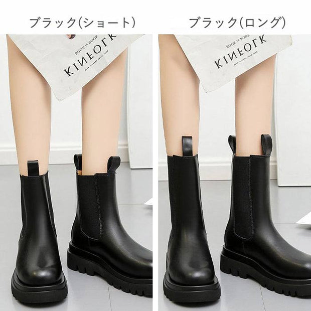 サイドゴア ブーツ サイドゴアブーツ レディース ロングブーツ 厚底 韓国 歩きやすい シューズ 靴 くつ ショートブーツ ミドル 長靴 春 夏 秋 冬 ID1899