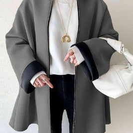 5色展開 ノーカラー コート レディース ロングコート アウター 無地 シンプル 上品 カジュアル 通勤コート オフィス 防寒 体型カバー 秋冬新作 ID1720