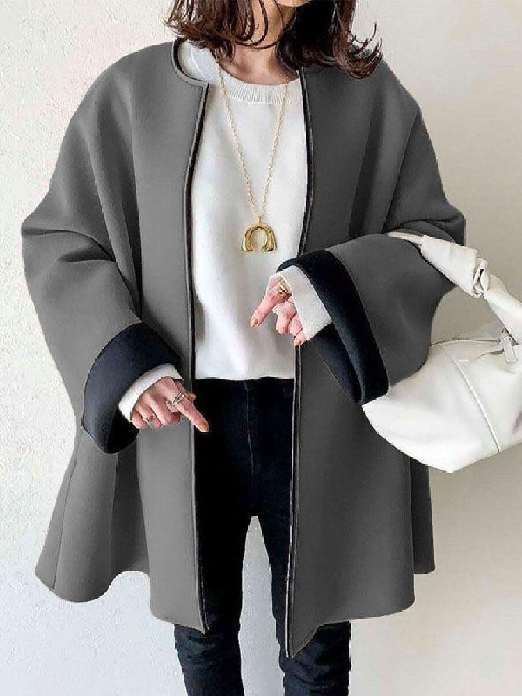 5色展開 ノーカラー コート レディース ロングコート アウター 無地 シンプル 上品 カジュアル 通勤コート オフィス 防寒 体型カバー 秋冬新作 ID1720