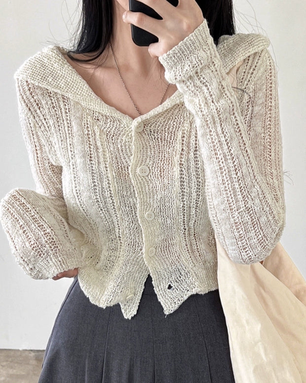 ショート丈 ニットカーディガン レディース Vネック 前ボタン 薄手 体型カバー 大人可愛い 秋冬 羽織り トップス 通勤 通学 カジュアル コーデ 韓国風 おしゃれ 長袖 ID2206