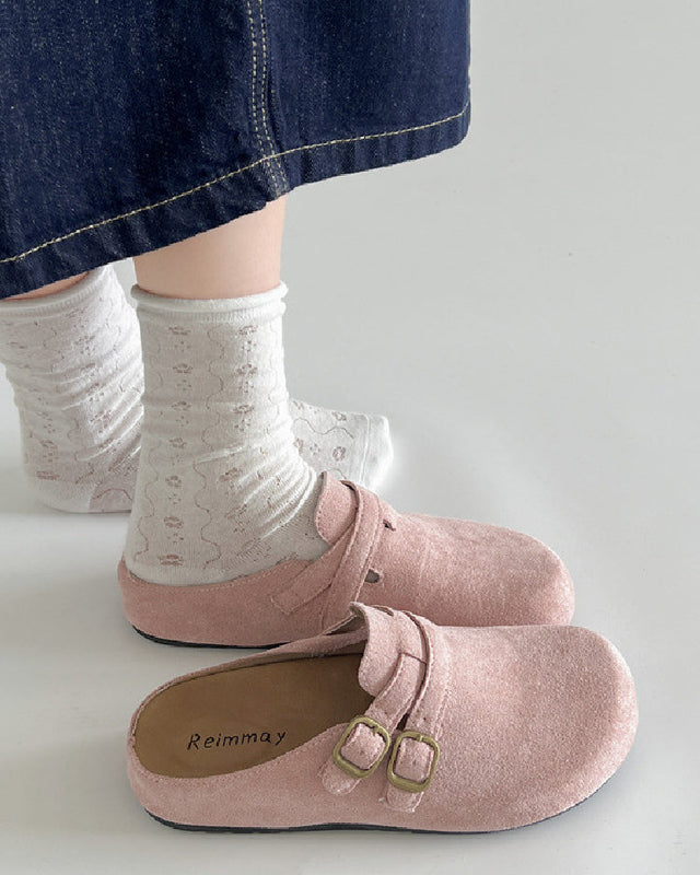 3色展開 ボストン サンダル レディース フラットソール ぺたんこ カジュアル 歩きやすい 春秋新作 ID1557