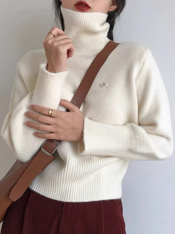 7色展開 ハイネック ニット セーター レディース ふわっと柔らかい シンプル ゆったり 体型カバー 上品 きれいめ 通勤 カジュアル 秋冬コーデ 大人女子 デイリーに使える ベーシックニット 防寒 トップス ID2320