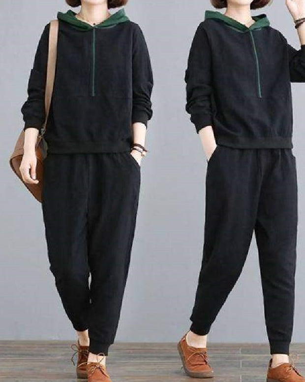 5色展開 セットアップ レディース パーカー + ジョガーパンツ 2点セット スウェット 上下セット カジュアル シンプル ゆったり 楽ちん おしゃれ 大人女子 部屋着 ワンマイルウェア 通勤 通学 旅行 春秋冬 定番 人気 ID1686