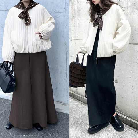 「SNSバズり中」中綿ジャケット レディース 軽量 あったか キルティング アウター ふんわり 防寒 カジュアル ショート丈 秋冬 おしゃれ 体型カバー デイリーコーデ 通勤 通学 リラックスシルエット ジップアップブルゾン ID2222