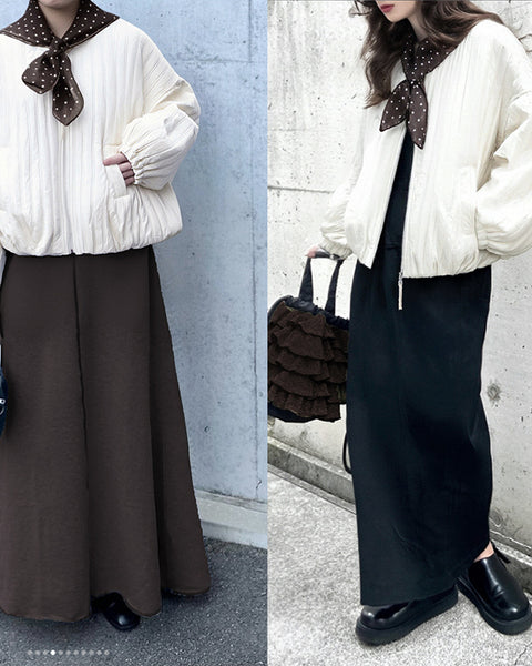 「SNSバズり中」中綿ジャケット レディース 軽量 あったか キルティング アウター ふんわり 防寒 カジュアル ショート丈 秋冬 おしゃれ 体型カバー デイリーコーデ 通勤 通学 リラックスシルエット ジップアップブルゾン ID2222