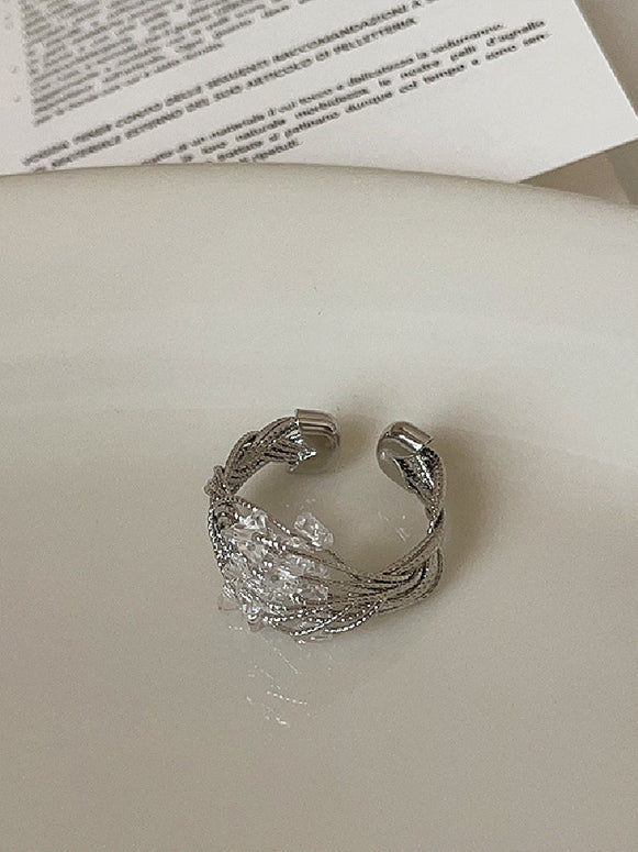 クリスタル リング レディース 調整可能 指輪 シルバー アクセサリー おしゃれ 大人可愛い シンプル エレガント ファッション ジュエリー キラキラ きれいめ 重ね付け プレゼント ギフト 人気 定番 デイリーコーデ 上品 華奢 ID1609