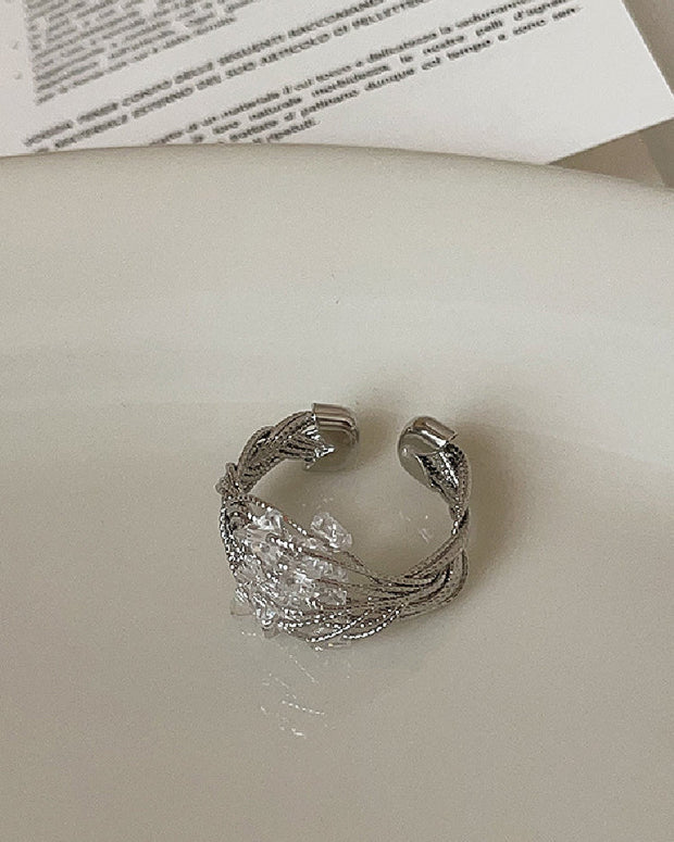 クリスタル リング レディース 調整可能 指輪 シルバー アクセサリー おしゃれ 大人可愛い シンプル エレガント ファッション ジュエリー キラキラ きれいめ 重ね付け プレゼント ギフト 人気 定番 デイリーコーデ 上品 華奢 ID1609