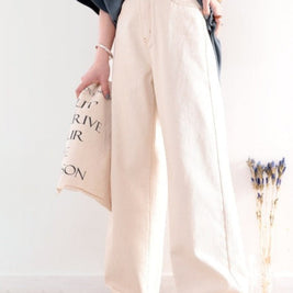 【244】[売れ筋1位獲得！]美シルエット ハイウエストルーズデニムパンツ レディース ストレート ワイドシルエット 着回し力抜群 2025春夏新作 韓国風 カジュアル