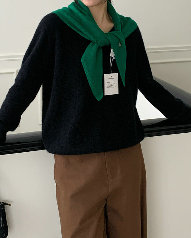 ニット スカーフ レディース 三角ショール マフラー シンプル 無地 ふんわり 柔らかい 暖かい おしゃれ きれいめ 大人女子 通勤 通学 デート カジュアル 秋冬 防寒 人気 新作 ID1952