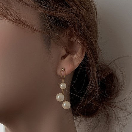イヤリング レディース シンプル パール 高級感  新作 おしゃれ エレガント イヤーピアス  イヤーカフ ID310
