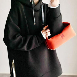 ID97 Hoodie with Side Zipper, For Commuting, Long Sleeves, Loose Fit, Simple, Sporty Design, Breathable Material 