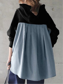 3色展開 お洒落 綺麗め 美シルエット お尻が隠れる 後ろで魅せる バックタックパーカー スウエット アウター 体型カバー 秋 冬 長袖 きれいめ 可愛い かわいい 20代 30代 40代 ID1510