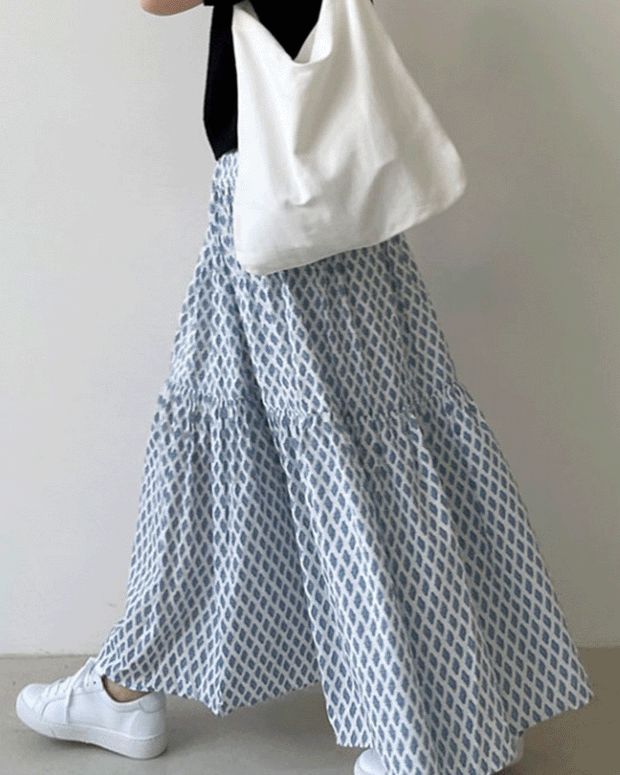 【469】ヴィンテージ風 ギャザー チェック柄 スカート レディース ハイウエスト Aライン 切り替え デザイン ロング丈 体型カバー 大人可愛い 2025新作