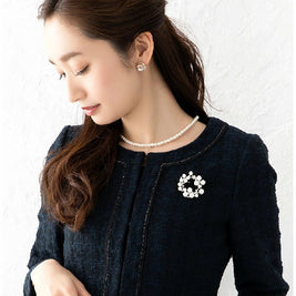 ランキング1位！ブローチ フォーマル 卒業式 卒園式 入学式 入園式 セレモニー ママスーツ パール キュービックジルコニア ピン 華やか 大人 上品 ゴールド シルバー チャコール ID1270