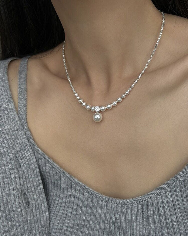 パールネックレス レディース 高級感 エレガント シンプル おしゃれ チョーカー 結婚式 パーティー プレゼント ギフト 人気 アクセサリー ID1575