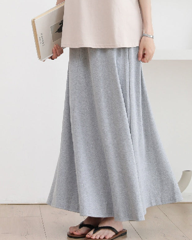 5色展開 ロングフレアスカート Aラインスカート ハイウエスト 体型カバー 無地 上品 カジュアル 通勤 お出かけ 春夏秋 レディース ID1279