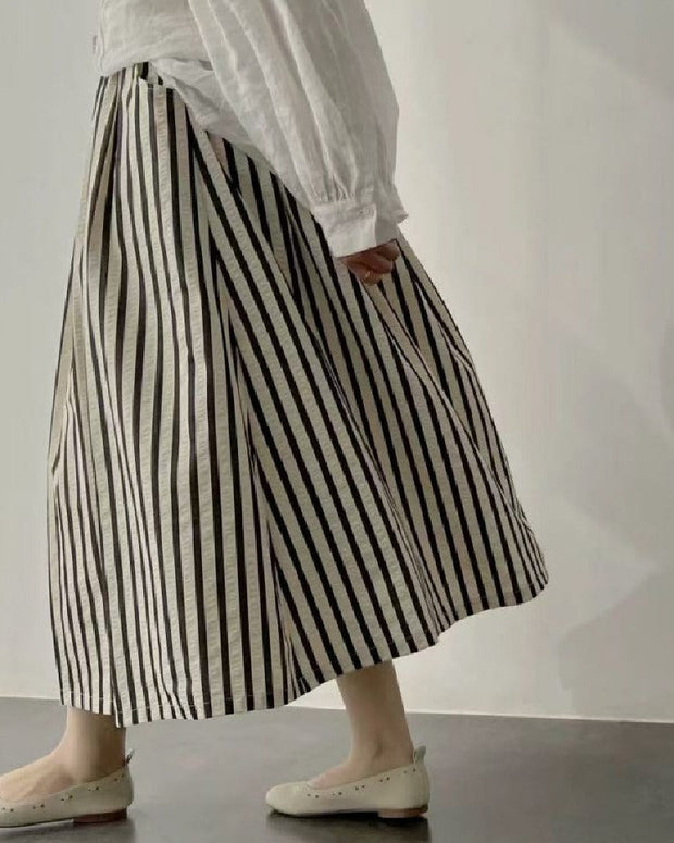 ストライプ テクスチャー スカート レトロ デザイン 2025新作 ハイウエスト Aライン スカート 体型カバー ストレッチ素材 通勤 おしゃれ レディース ID1151