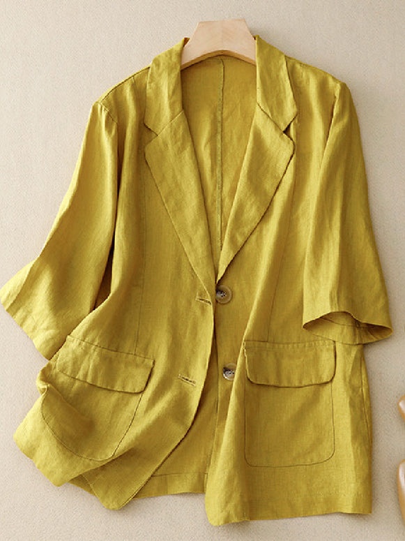 6色展開 テーラードジャケット レディース 七分袖 薄手 アウター オフィス 通勤 OL 羽織り シンプル きれいめ カジュアル 着回し 人気 新作 ID1503