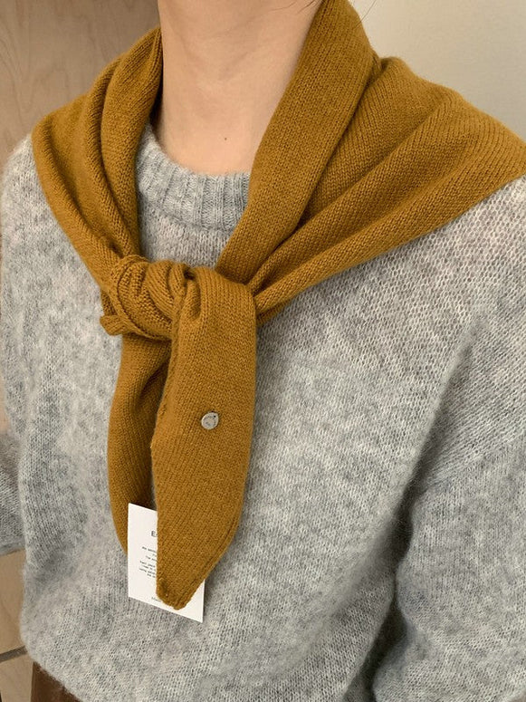 ニット スカーフ レディース 三角ショール マフラー シンプル 無地 ふんわり 柔らかい 暖かい おしゃれ きれいめ 大人女子 通勤 通学 デート カジュアル 秋冬 防寒 人気 新作 ID1952