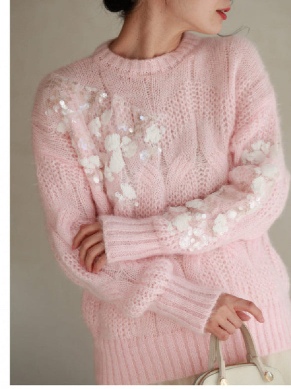 【単品販売可】2点セット ニット セーター + チュールスカート レディース 上下セット ふんわり かわいい ガーリー スウィート 秋冬新作 大人フェミニン コーデ ID1828