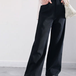 【244】[売れ筋1位獲得！]美シルエット ハイウエストルーズデニムパンツ レディース ストレート ワイドシルエット 着回し力抜群 2025春夏新作 韓国風 カジュアル